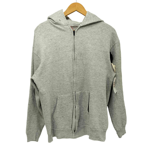 ヘインズ Hanes 90s USA製 無地 ブランク アルミジップ ジップアップパーカー メンズ import:L