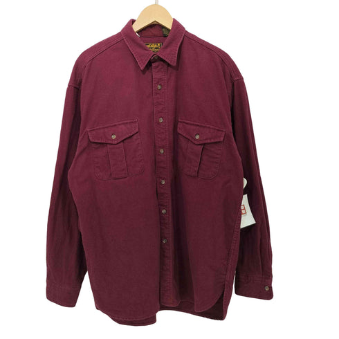 エディーバウアー Eddie Bauer 80-90s 黒タグ後期 シャモアクロス ワークシャツ メンズ import:L