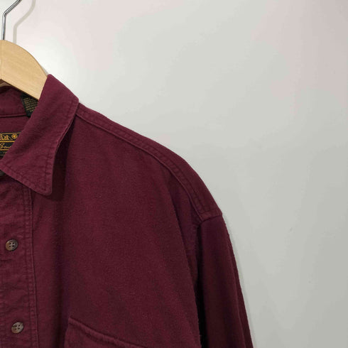 エディーバウアー Eddie Bauer 80-90s 黒タグ後期 シャモアクロス ワークシャツ メンズ import:L