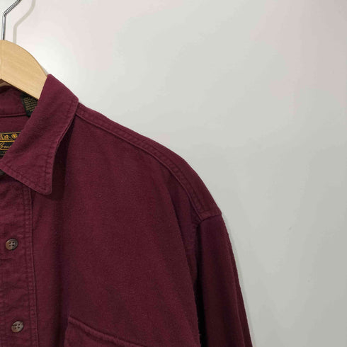 エディーバウアー Eddie Bauer 80-90s 黒タグ後期 シャモアクロス ワークシャツ メンズ import:L