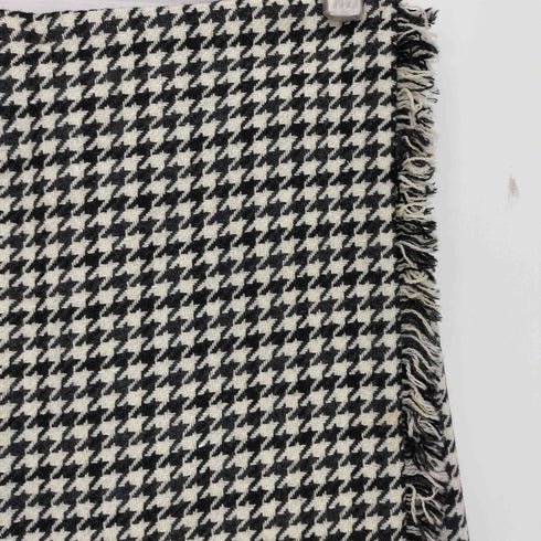 ニジュウサンク 23区 千鳥格子 フリンジツイード ラップスカート レディース JPN:38