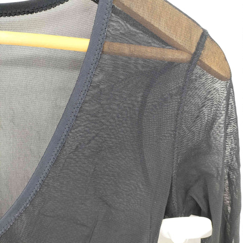 ジャンポールゴルチエ Jean Paul GAULTIER シアーギャザー フロントフック ロングスリーブ シャツブラウス レディース 40