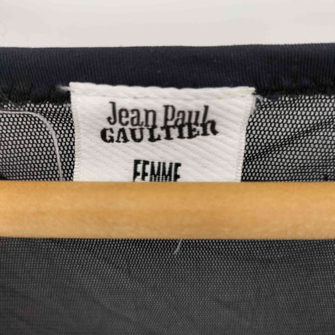 ジャンポールゴルチエ Jean Paul GAULTIER シアーギャザー フロントフック ロングスリーブ シャツブラウス レディース 40