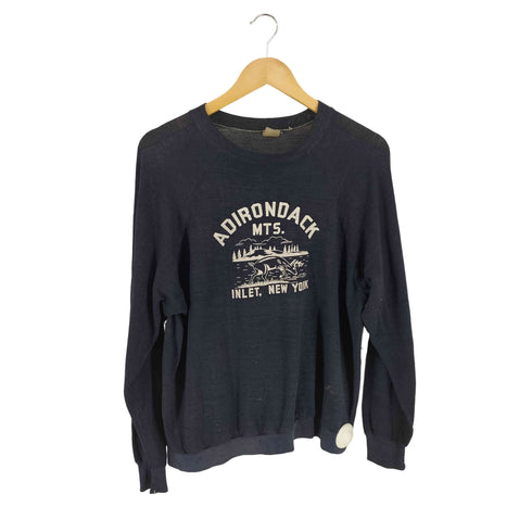 60-70s フロッキープリント スウェットシャツ メンズ