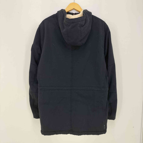 アルマーニジーンズ ARMANI JEANS ワッペン装飾 比翼 ダブルジップ 裏地ファー 4ポケット フーデッドジャケット メンズ JPN:M