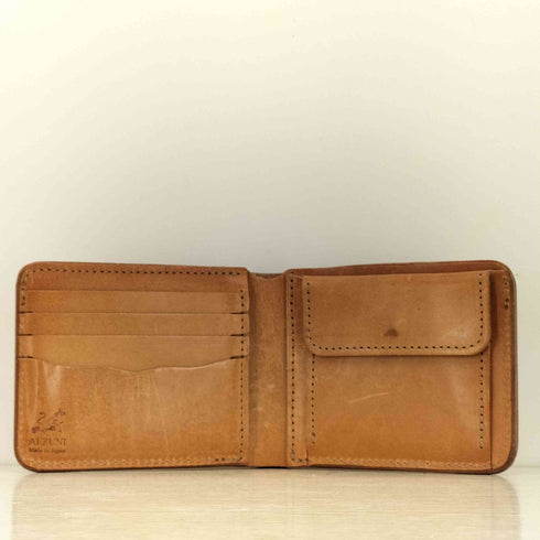 アルズニ ALZUNI 日本製 サドルレザー 二つ折り財布 メンズ