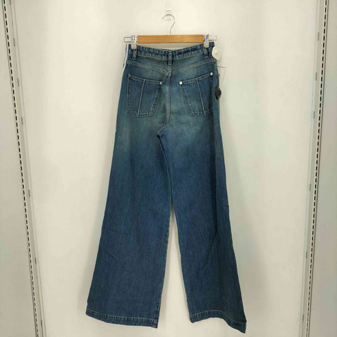 PETER DO ダメージ加工 ライン ワイドデニムパンツ レディース 27