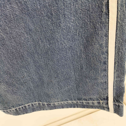 PETER DO ダメージ加工 ライン ワイドデニムパンツ レディース 27