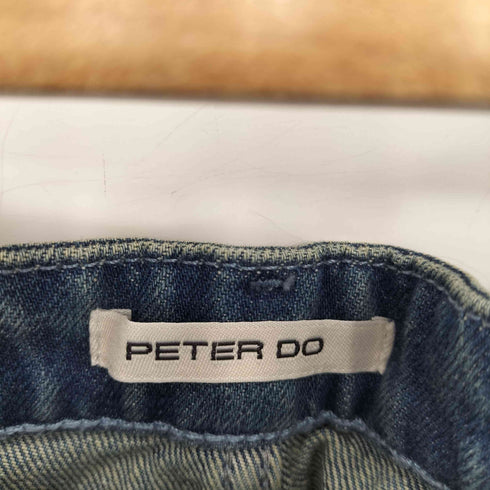 PETER DO ダメージ加工 ライン ワイドデニムパンツ レディース 27