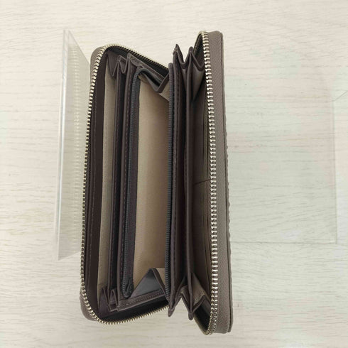 クロコ型押し ラウンドファスナー 長財布 メンズ