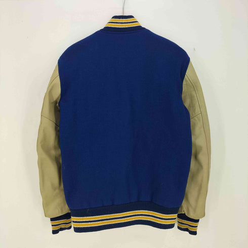 CATCHBALL 90s USA製 SPORTS WEAR ビックワッペン刺繍 袖レザー切替 スタジャン メンズ 36
