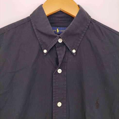 ラルフローレン RALPH LAUREN CLASSIC FIT 現行タグ 同色ポニー刺繍 ボタンダウンシャツ メンズ import:M