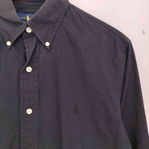 ラルフローレン RALPH LAUREN CLASSIC FIT 現行タグ 同色ポニー刺繍 ボタンダウンシャツ メンズ import:M