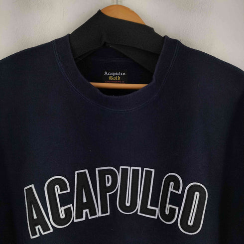 アカプルコゴールド Acapulco Gold ロゴ刺繍 クルーネックスウェット メンズ import:XL