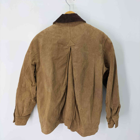 ザラ ZARA コントラスト100 スエードレザージャケット レディース import:S