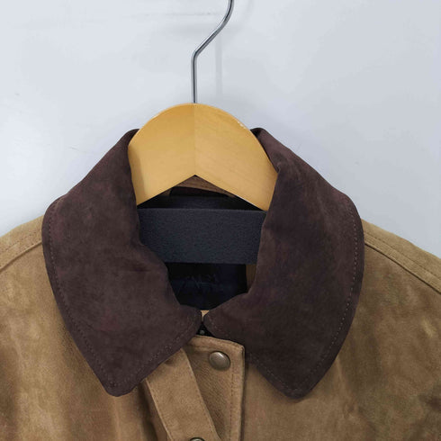 ザラ ZARA コントラスト100 スエードレザージャケット レディース import:S
