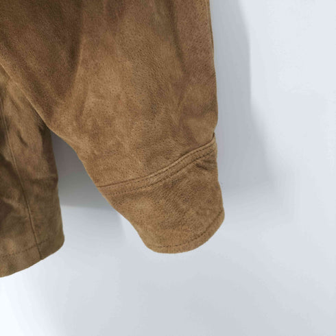 ザラ ZARA コントラスト100 スエードレザージャケット レディース import:S