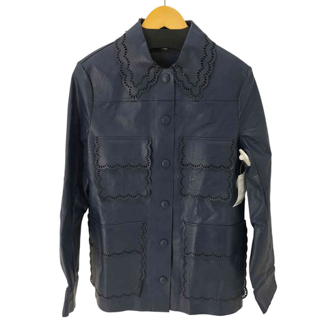 ステラマッカートニー STELLA McCARTNEY スカラップエコレザージャケット レディース EUR:42