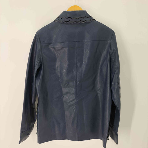 ステラマッカートニー STELLA McCARTNEY スカラップエコレザージャケット レディース EUR:42