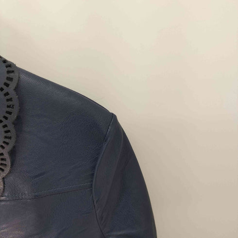 ステラマッカートニー STELLA McCARTNEY スカラップエコレザージャケット レディース EUR:42