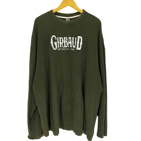 マリテフランソワジルボー MARITHE FRANCOIS GIRBAUD 90-00S ロゴ刺繍 サーマル クルーネック L/S Tシャツ オーバーサイズ メンズ import:XXL