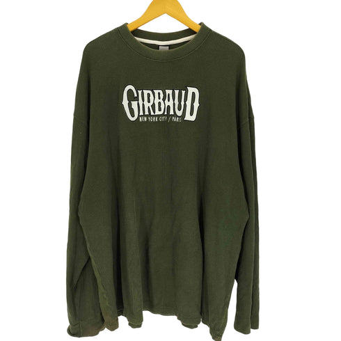 マリテフランソワジルボー MARITHE FRANCOIS GIRBAUD 90-00S ロゴ刺繍 サーマル クルーネック L/S Tシャツ オーバーサイズ メンズ import:XXL