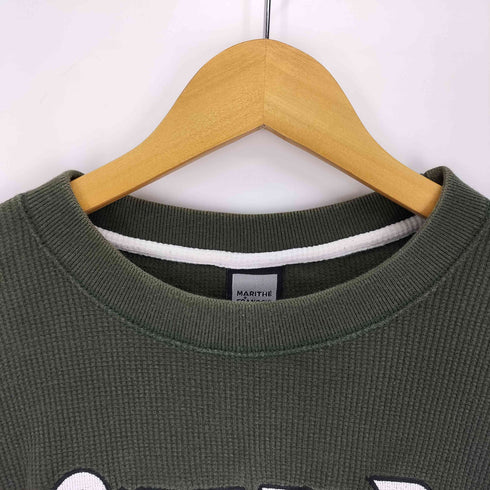 マリテフランソワジルボー MARITHE FRANCOIS GIRBAUD 90-00S ロゴ刺繍 サーマル クルーネック L/S Tシャツ オーバーサイズ メンズ import:XXL