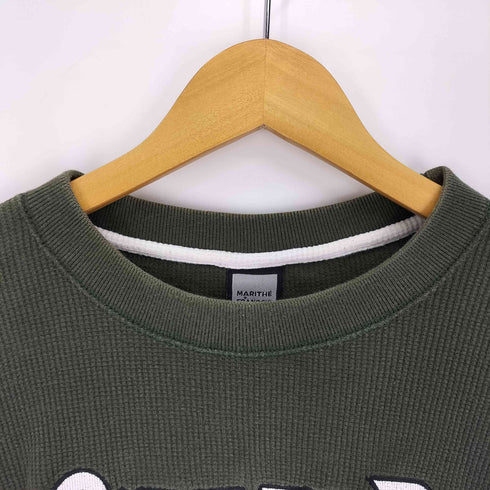 マリテフランソワジルボー MARITHE FRANCOIS GIRBAUD 90-00S ロゴ刺繍 サーマル クルーネック L/S Tシャツ オーバーサイズ メンズ import:XXL