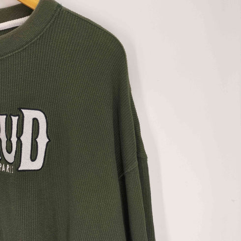 マリテフランソワジルボー MARITHE FRANCOIS GIRBAUD 90-00S ロゴ刺繍 サーマル クルーネック L/S Tシャツ オーバーサイズ メンズ import:XXL