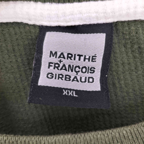 マリテフランソワジルボー MARITHE FRANCOIS GIRBAUD 90-00S ロゴ刺繍 サーマル クルーネック L/S Tシャツ オーバーサイズ メンズ import:XXL