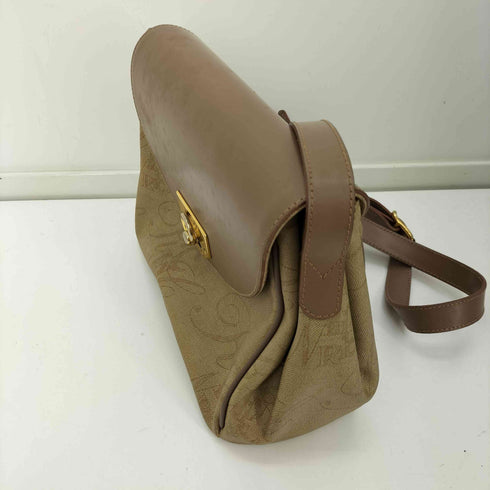 ニナリッチ NINA RICCI イタリア製 モノグラム 総柄 レザー ショルダー バッグ レディース