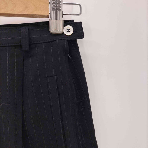 マックスマーラ MAX MARA イタリア製 白タグ ピンストライプ 肩パッド 4B ジャケット 1タック スラックス パンツ セットアップ レディース 40