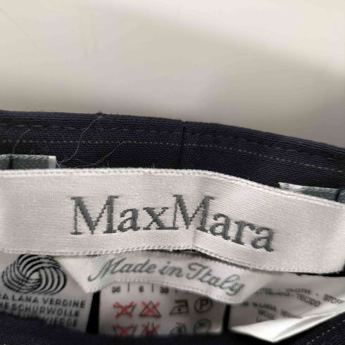 マックスマーラ MAX MARA イタリア製 白タグ ピンストライプ 肩パッド 4B ジャケット 1タック スラックス パンツ セットアップ レディース 40
