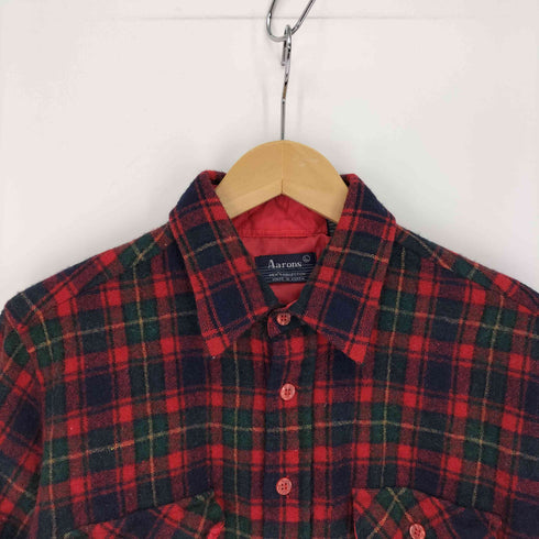 Aarons 80S タータンチェック L/S フランネルシャツ 裏地キルト メンズ import:L