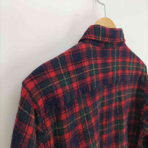Aarons 80S タータンチェック L/S フランネルシャツ 裏地キルト メンズ import:L