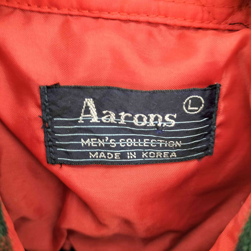 Aarons 80S タータンチェック L/S フランネルシャツ 裏地キルト メンズ import:L