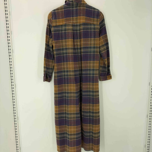 ザラ ZARA マドラスチェック L/S フランネル シャツ ワンピース レディース import:XS