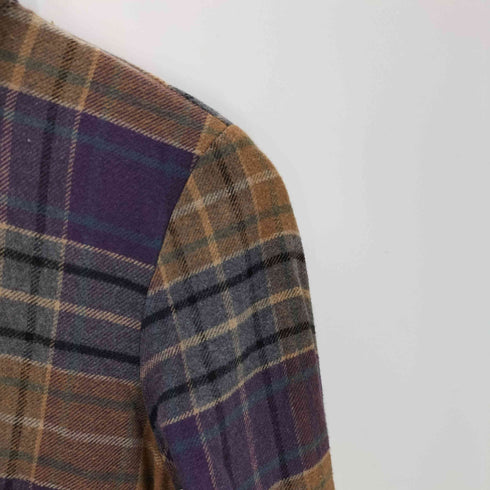 ザラ ZARA マドラスチェック L/S フランネル シャツ ワンピース レディース import:XS