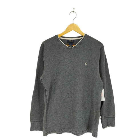 ポロラルフローレン POLO RALPH LAUREN ポニー刺繍 Vネックコットンニット メンズ L