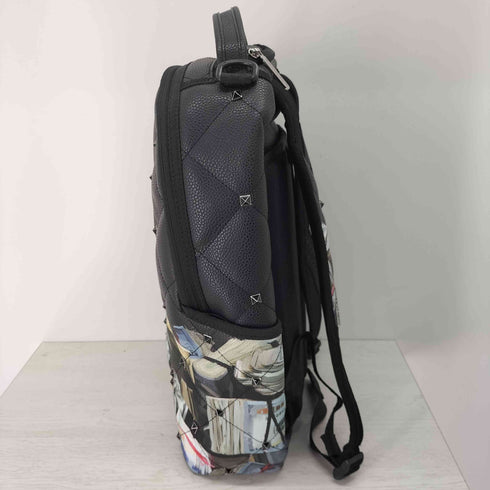 sprayground スタッズ マネー柄 キルティングバックパック メンズ