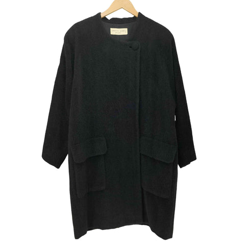 クリスチャンオジャール CHRISTIAN AUJARD ウール100 ツイード 比翼ノーカラー コート レディース