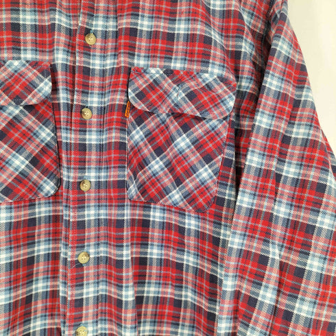 リーバイス Levis 00s ORANGE TAB フラップポケット チェック柄 ネルシャツ メンズ import:M