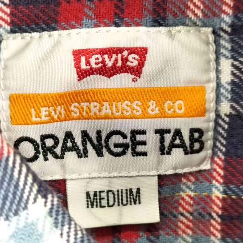 リーバイス Levis 00s ORANGE TAB フラップポケット チェック柄 ネルシャツ メンズ import:M