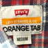 リーバイス Levis 00s ORANGE TAB フラップポケット チェック柄 ネルシャツ メンズ import:M