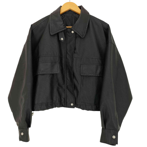 コロニートゥーワンスリーナイン COLONY 2139 フェイクレザー 比翼ジップ チンストラップ 短丈ジャケット レディース JPN:M