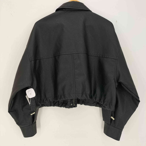 コロニートゥーワンスリーナイン COLONY 2139 フェイクレザー 比翼ジップ チンストラップ 短丈ジャケット レディース JPN:M