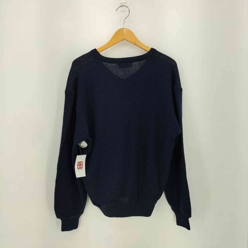 クロコダイル crocodile ワンポイントロゴ Vネック ニットセーター メンズ import:L