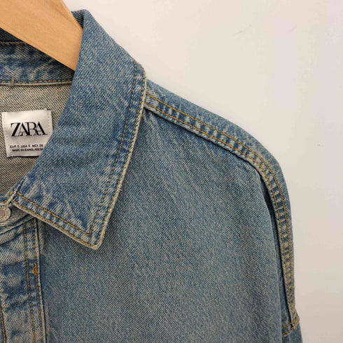 ザラ ZARA ウォッシュ加工 リラックス フィット シャツ メンズ US:36