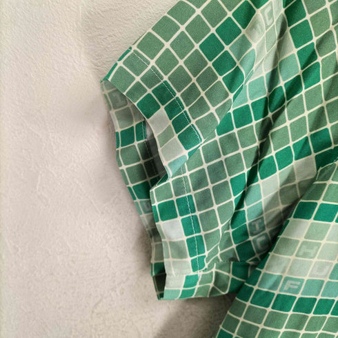 ハフ HUF レーヨン 総柄 開襟シャツ メンズ import:M