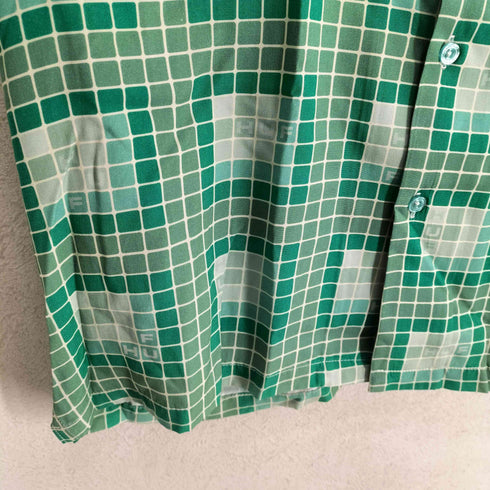 ハフ HUF レーヨン 総柄 開襟シャツ メンズ import:M